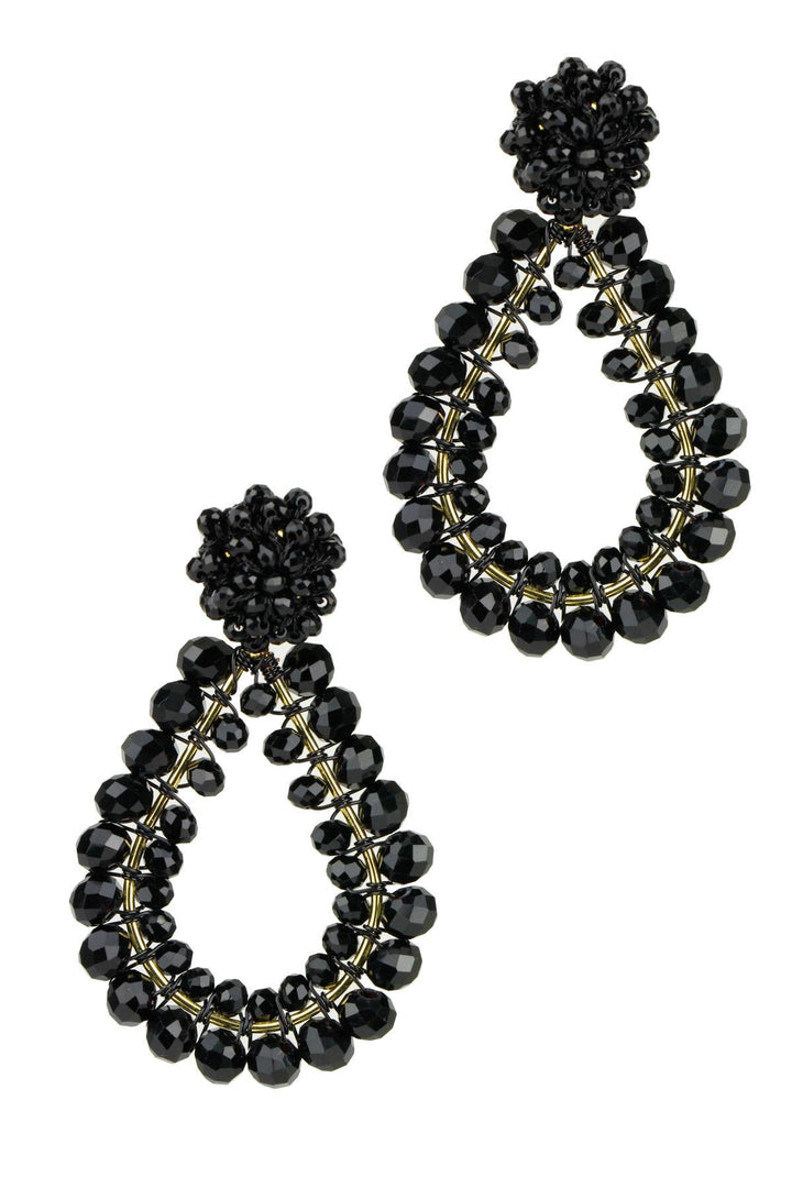 Rajani Cluster Bead Teardrop Earring