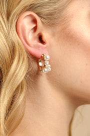 Scatter Pearl Hoop Earring