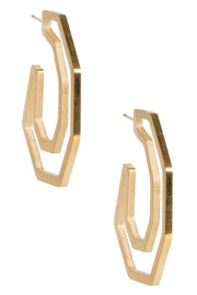 Angled Gold Earring