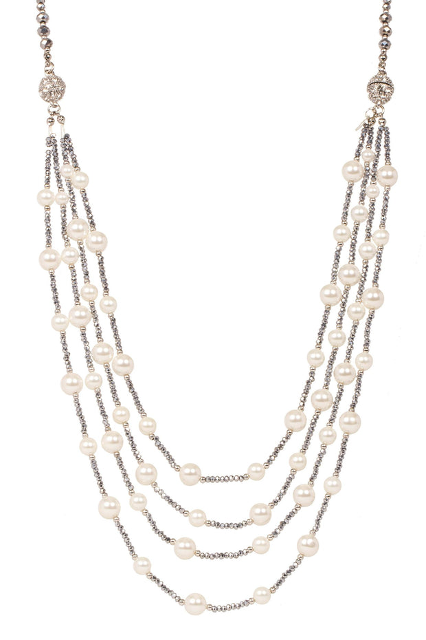 Convertible Multi Layer Pearl Necklace