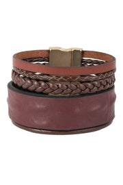 Shyama Braided Multi Strand Leather Bracelet