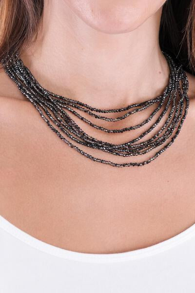 Multi Strand Short Crystal Necklace