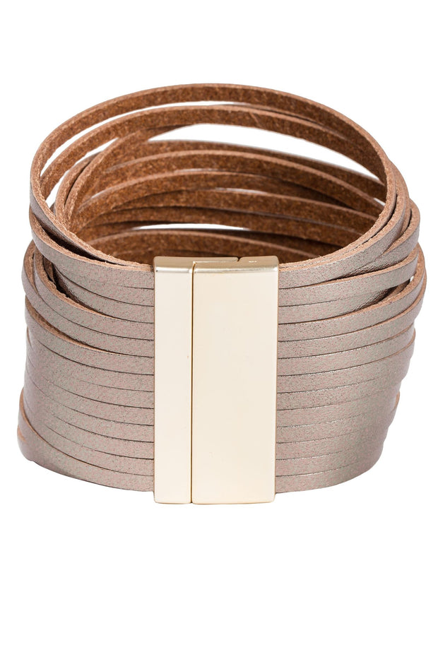Line Up Leather Bracelet