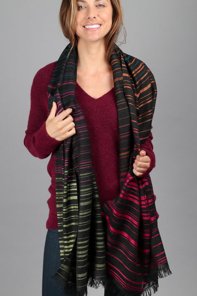 Multi Colored Striped Scarf