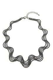 Crystal Wave Statement Necklace