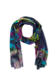 Annistyn Wool Floral Colorful And Lightweight  Scarf