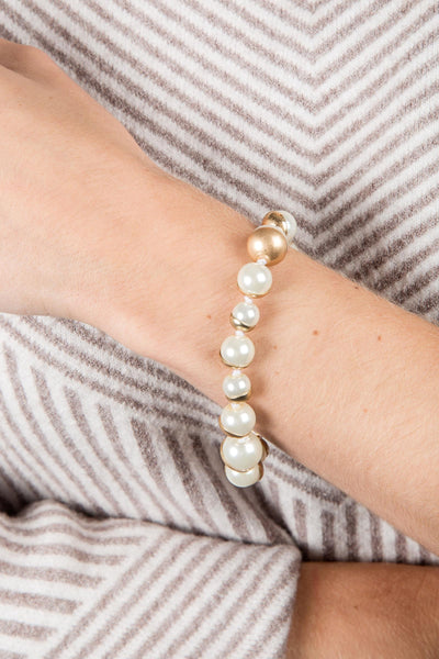 Single Moon Pearl Bracelet