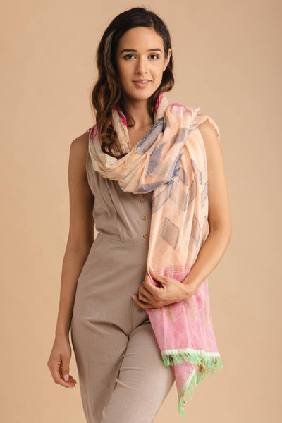 Funky Geometric Print Scarf
