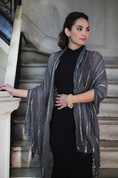Up All Night Striped Scarf