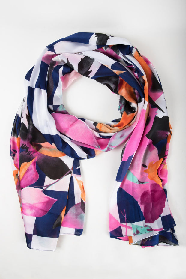 Multi Color Abstract Print Scarf