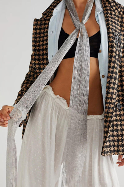 Lurex Solid Skinny Scarf