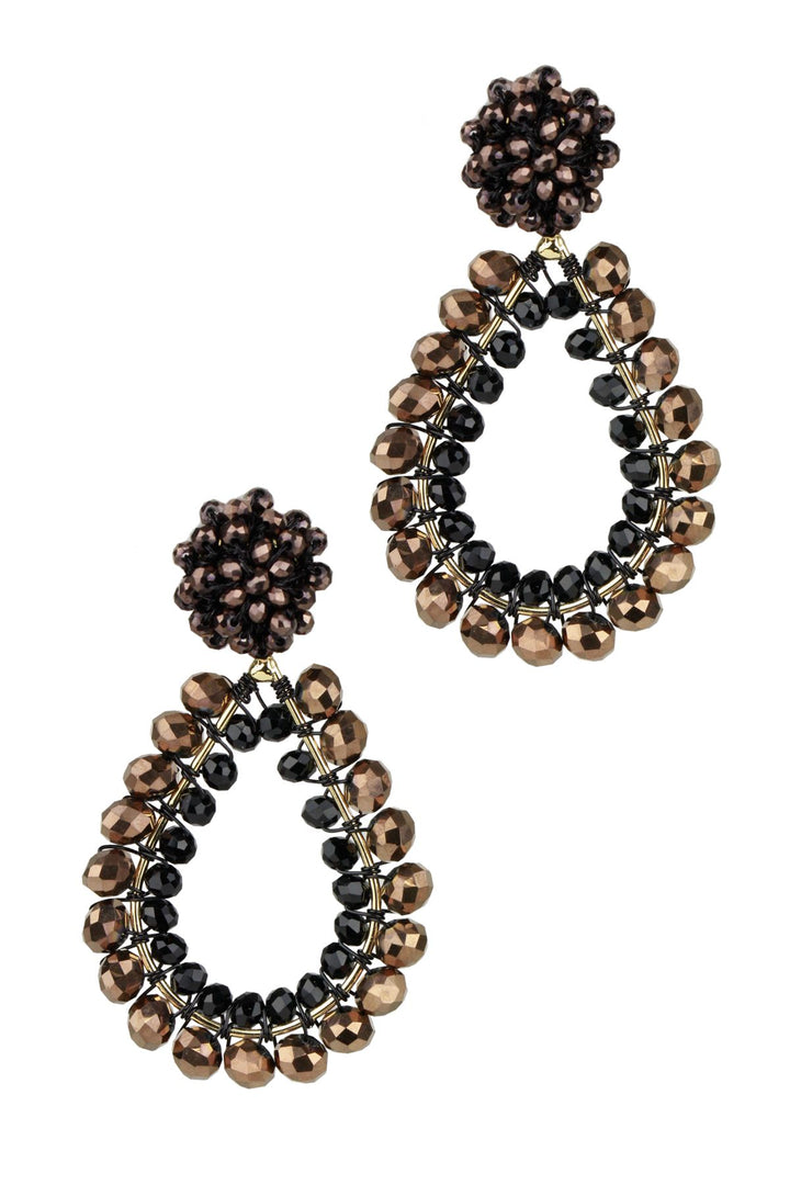 Rajani Cluster Bead Teardrop Earring