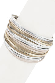 Jolie Metallic Leather Bracelet