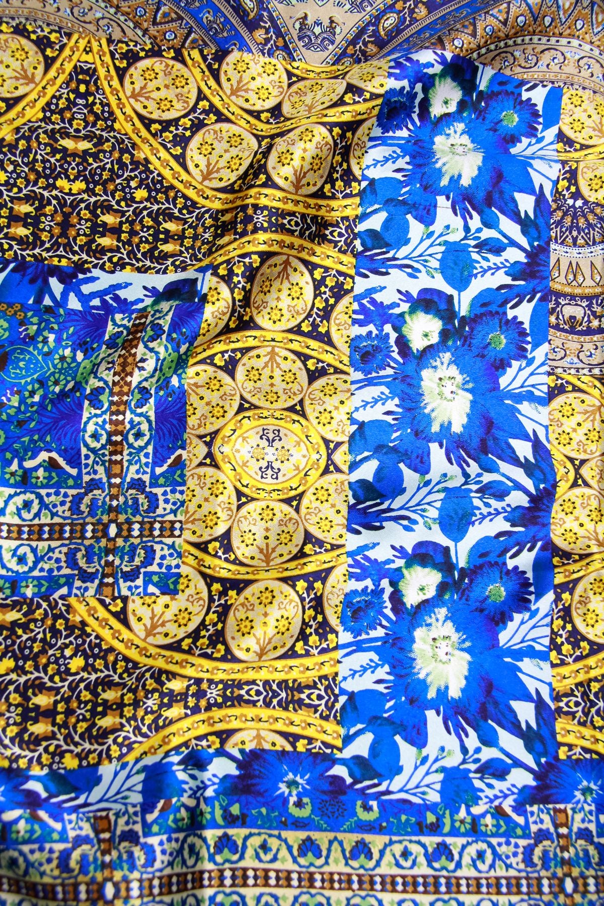 Silky Mixed Print Bandana