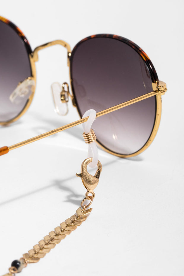 Gold Convertible Eyeglass and Mask Chain