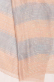 Silk Wool Shimmering Striped Scarf