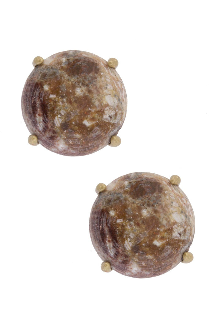 Natural Stone Stud Earring