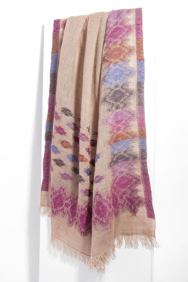 Colored Ikat Print Scarf