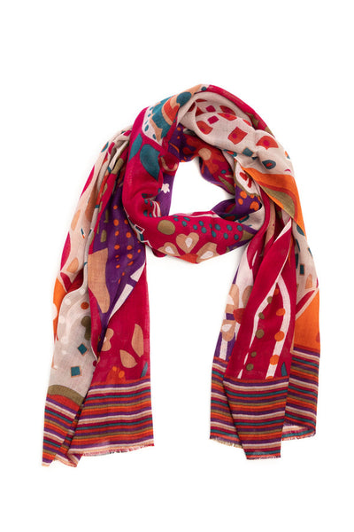 Multi Pattern Colorful Scarf