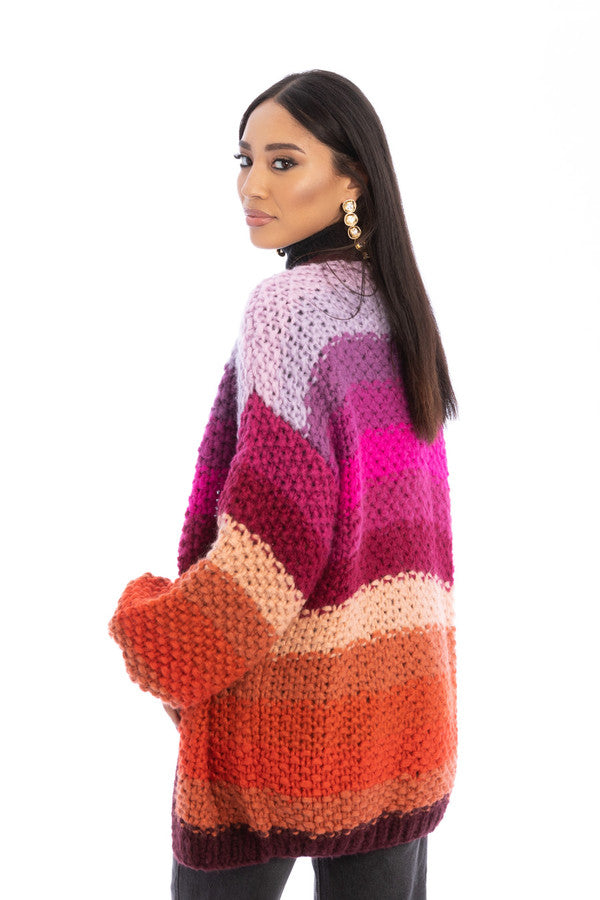 Rainbow Knitted Cardigan – Saachi Wholesale
