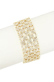 Gold Plated Clear Crystal Bracelet
