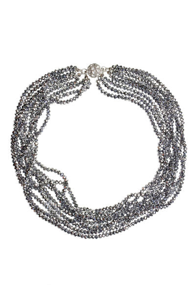 Multi Strand Short Crystal Necklace