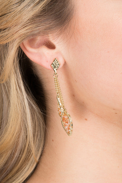 Crystal Beads Dangle Earring