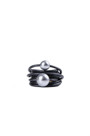 Pearl Leather Ring