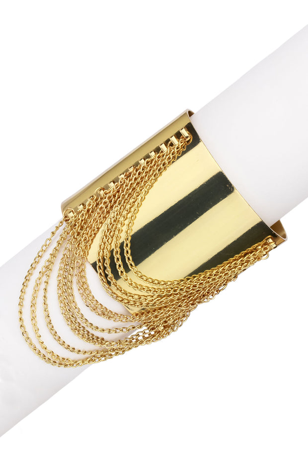 Gold Chain Cuff Bracelet