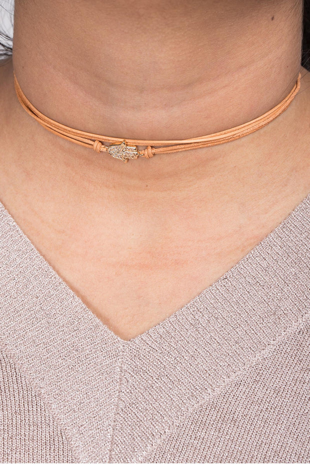 Khaki Choker Necklace