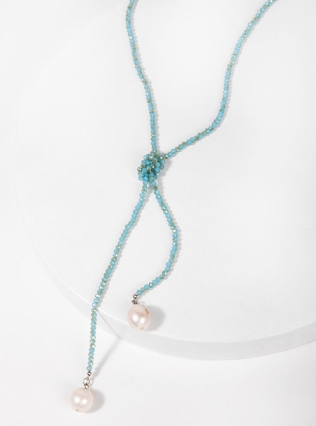 Baroque Knotted Pearl Necklace