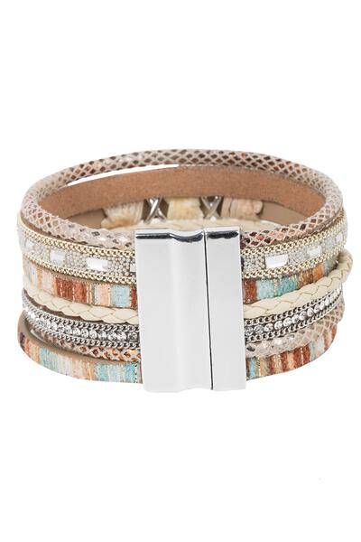 アクセサリー sa_12_chi Sweet Sands Multi Strand Leather Bracelet – Saachi Wholesale