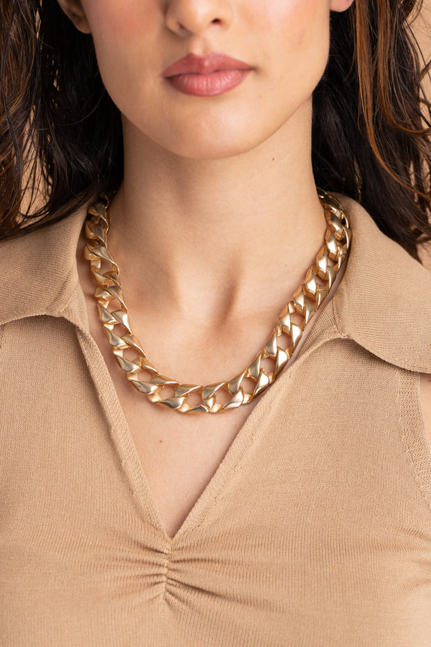 Silvia Cuban Chain Necklace