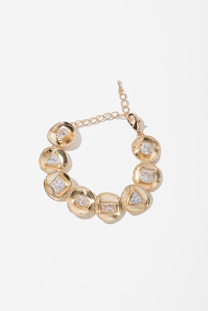 Brielle Gold Charm Bracelet in Multi Mix