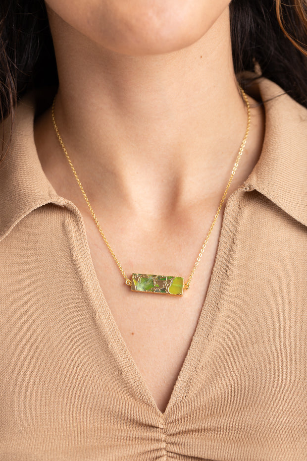 Mojave Rectangle Gemstone Necklace