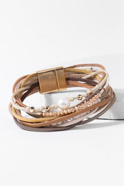 Grace Beaded Leather Bracelet