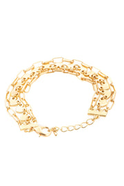 Golden Hearts Chain Link Bracelet