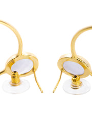 Gemstone Adorned Hoop Earrings