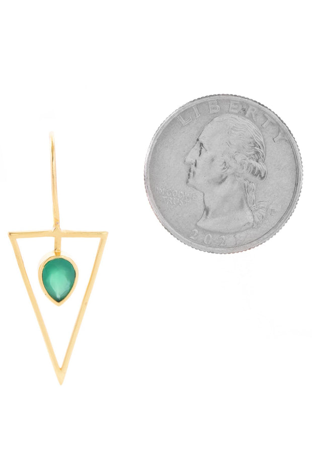 Minimalist Gemstone Drop Earring