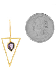 Minimalist Gemstone Drop Earring