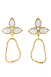 Abstract Triplicity Pear Dangle Earrings