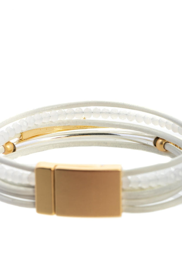 Golden Arrow Leather Bracelet