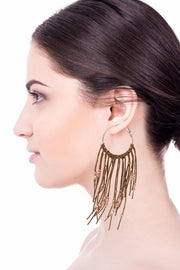 Night Out Fringed Hoop Earring
