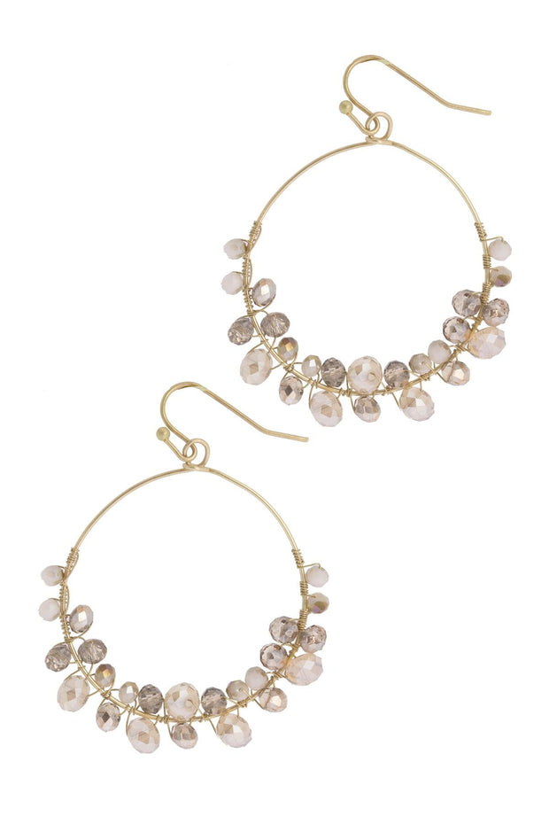 Refreshing Beaded Hoop Earring