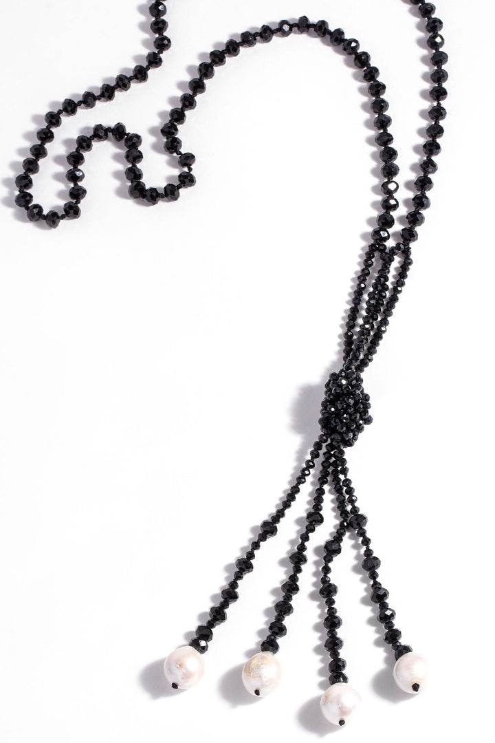 Dazzle Pearl Long Beaded Necklace