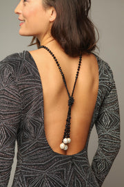 Dazzle Pearl Long Beaded Necklace