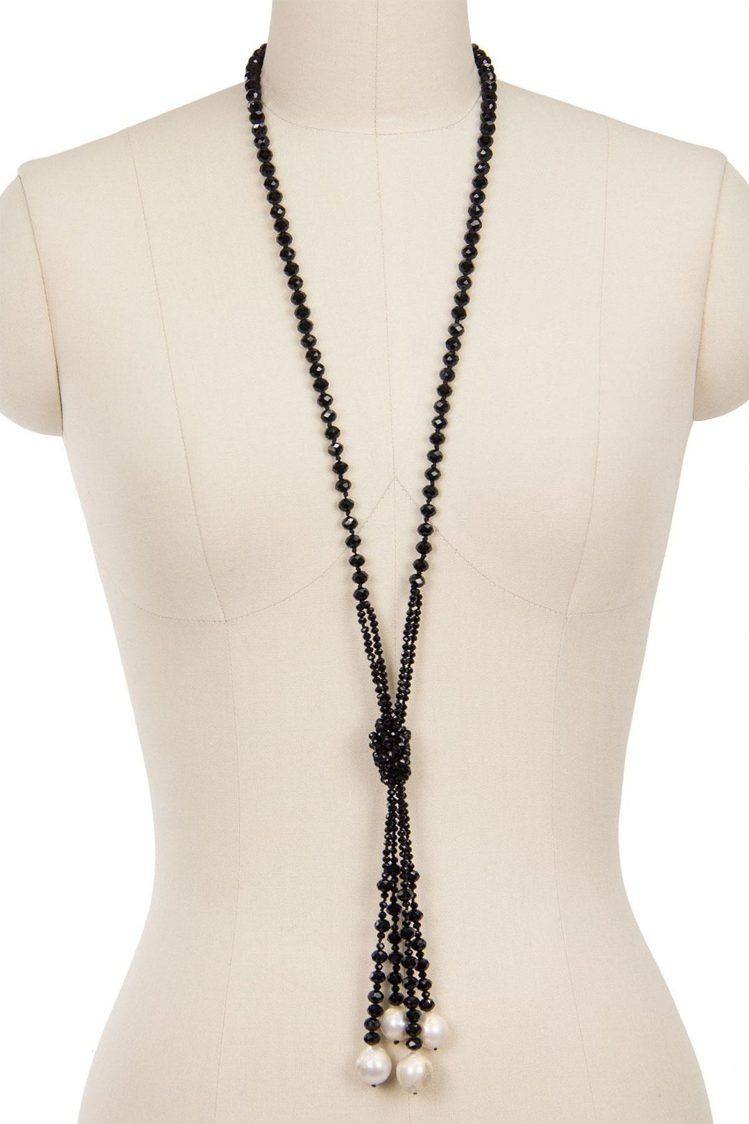 Dazzle Pearl Long Beaded Necklace