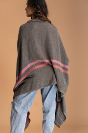 Herringbone Wool Cotton Kimono