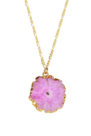 Two Layer Crystal Flower Necklace