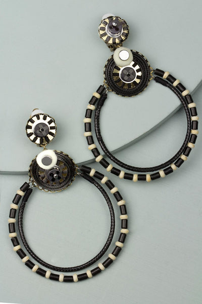 Horrace Hoop Drop Earring